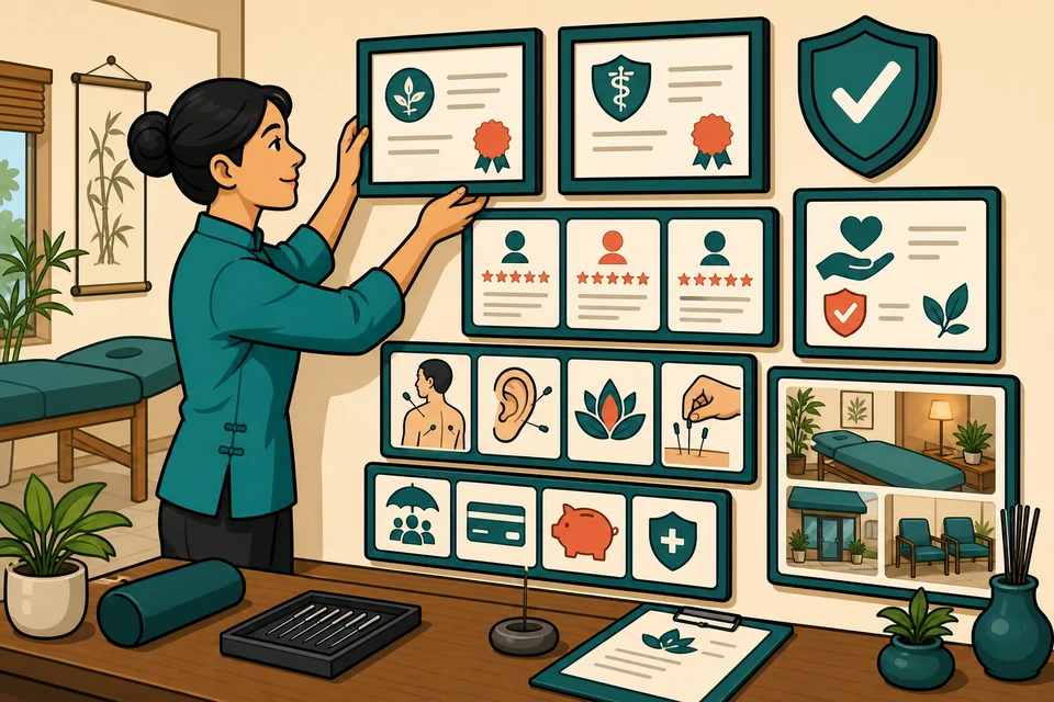 Acupuncture trust-builder illustration for proof appears before hesitation.